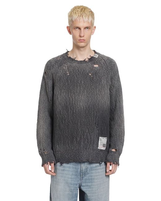Maison Mihara Yasuhiro Purple Sun Faded Like Sweater for men