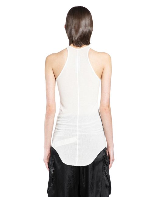 Rick Owens White Temple Basic Rib Tank