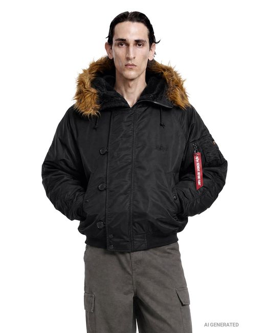 Alpha Industries Black N-2B Heritage Jacket for men