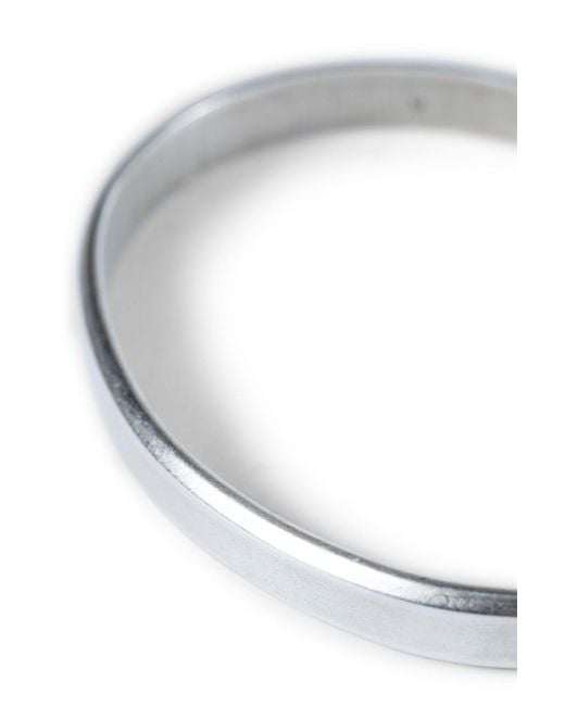 Ann Demeulemeester White Rein Minimalist Squared Bracelet for men