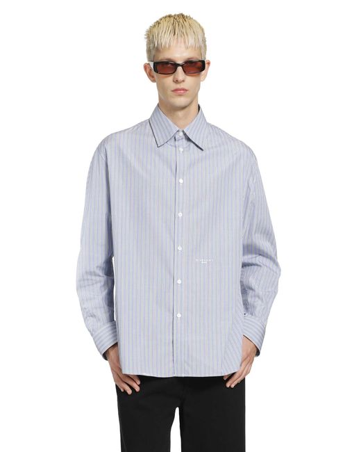 Givenchy Blue Pinstriped Shirt for men