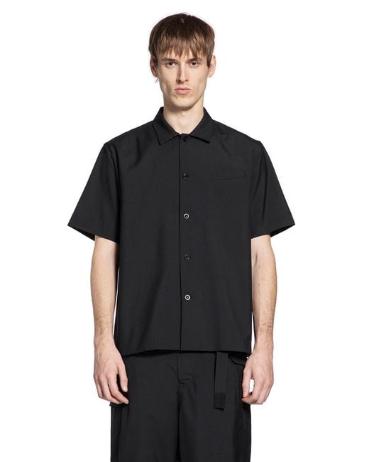 Sacai Black Suiting Shirt for men