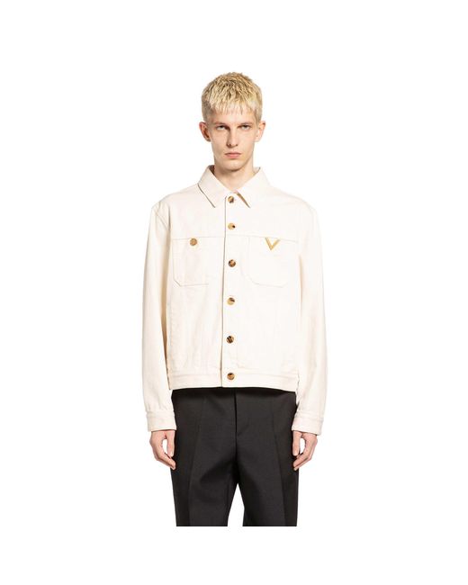 Valentino White Denim Jacket for men