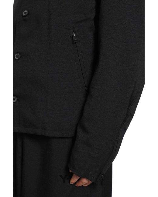 Y-3 Black Sport Uniform Collarless Blouson for men