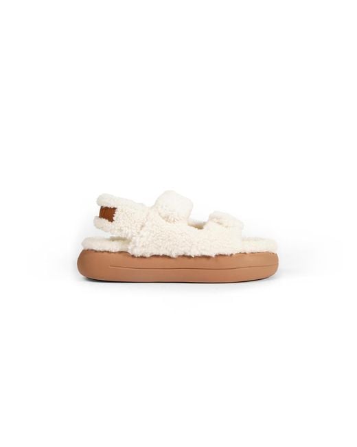 Moon Boot Pink Shearling Sandals