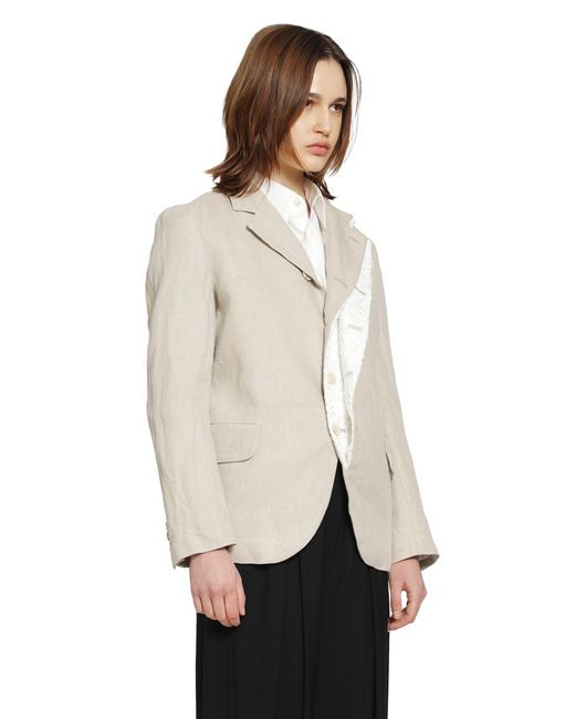 Comme des Garçons Natural Deconstructed Linen Blazer