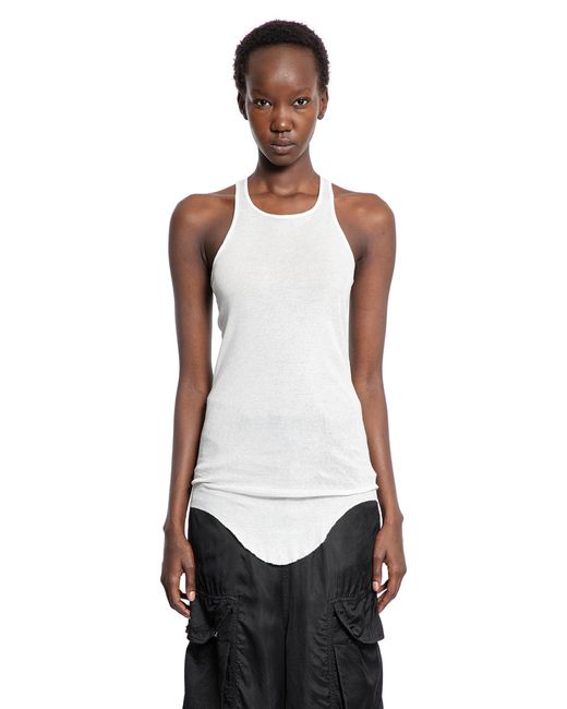Rick Owens White Concordians Basic Rib Tank