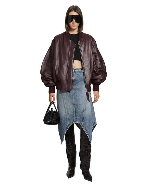 The Attico Brown 'Anja' Bomber