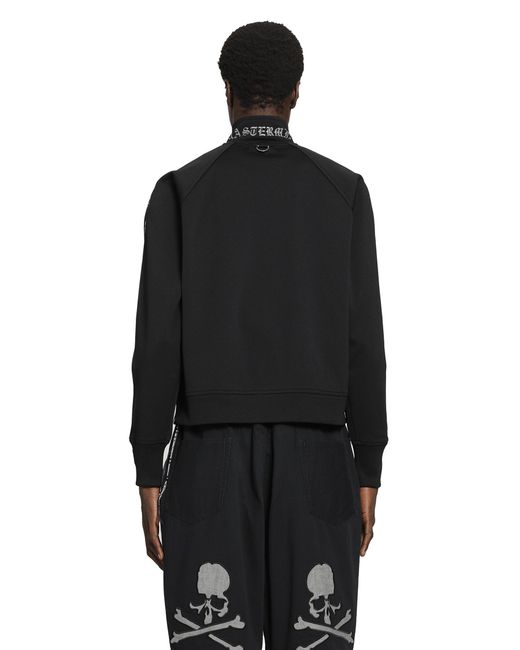 MASTERMIND WORLD Black Zip-Up Track Jacket for men