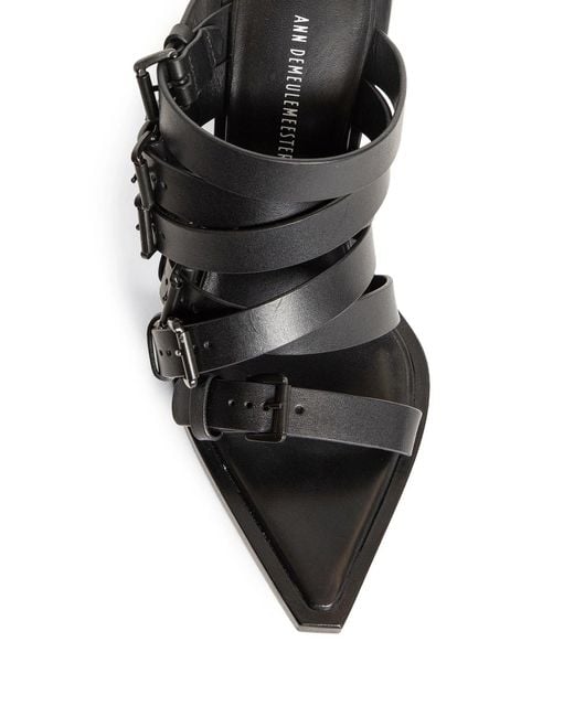 Ann Demeulemeester Black Nel High Heeled Mules