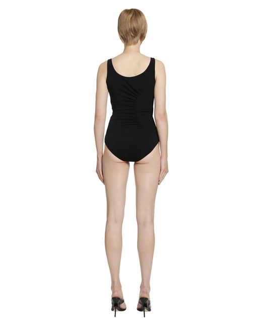 Versace Black Stretch Viscose Bodysuit