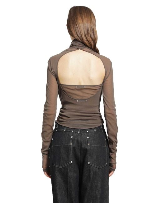 Lemaire Brown T-Shirts & Tank Tops