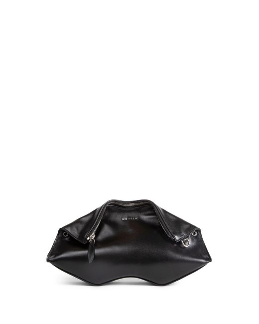 Alexander McQueen Black Manta Clutch