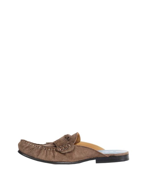 Marni Brown Suede Mule Loafers