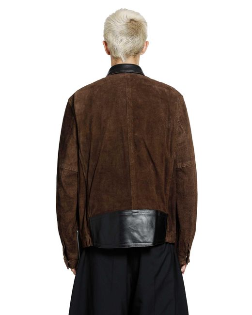 Sacai Brown Suede Blouson for men