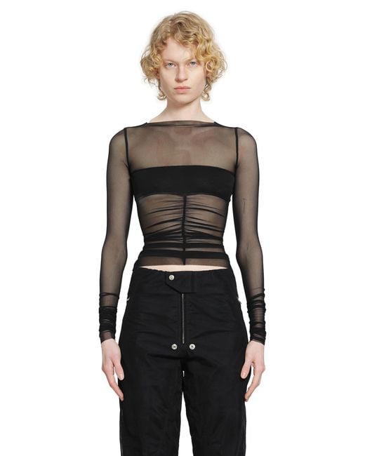 Rick Owens Black Temple Bandeau Top