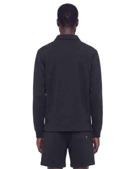 Valentino Blue Jersey Pocket Polo Shirt for men
