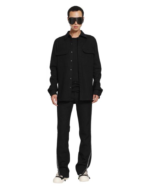 Rick Owens Black Temple Work Shirt for men