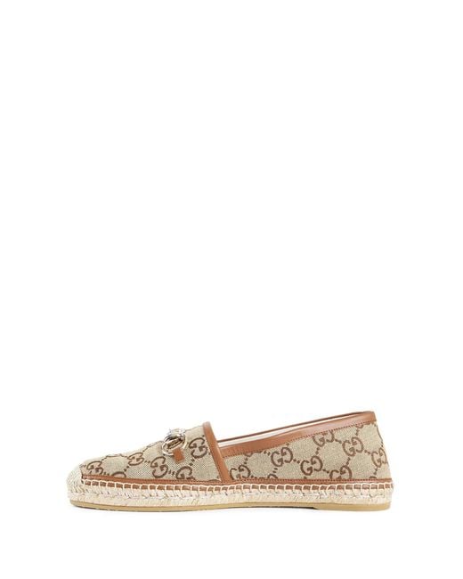 Gucci Natural Horsebit Espadrilles