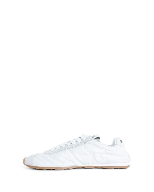 Miu Miu White Plume Sneakers