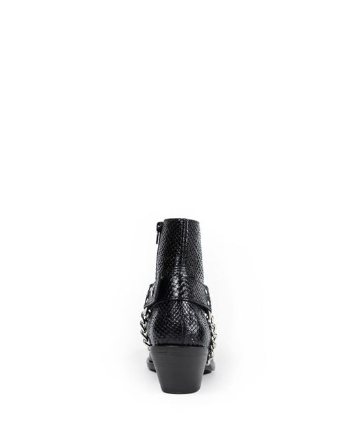 Junya Watanabe Black Snake Print Texas Ankle Boots