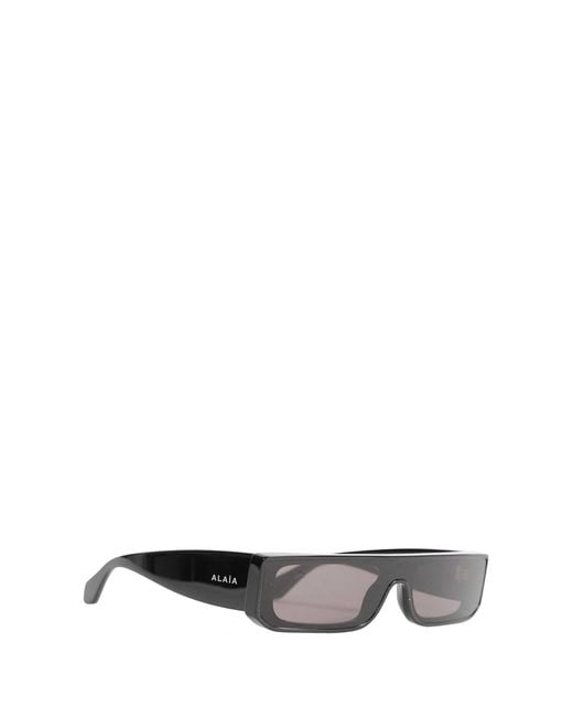 Alaïa Gray Rectangular Mask Sunglasses