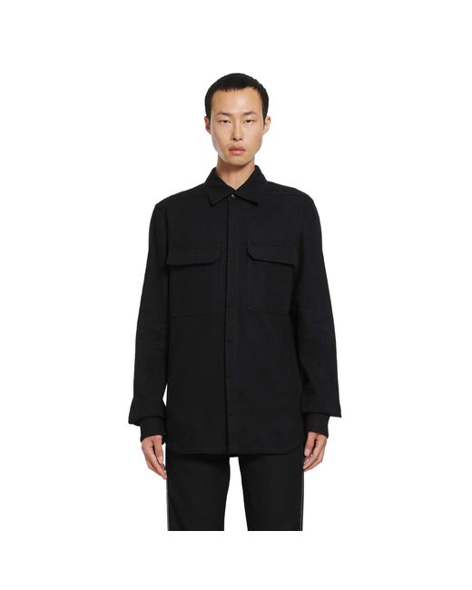Rick Owens Black Temple Work Shirt for men