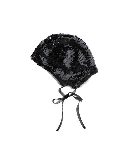 Simone Rocha Black Frill Bonnet