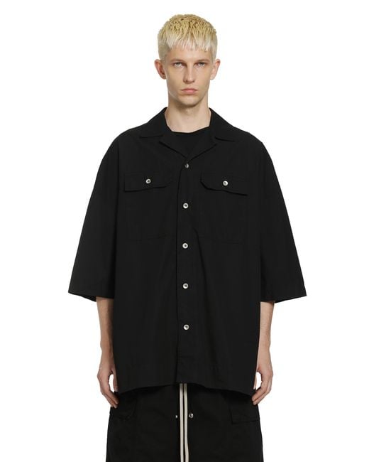 Rick Owens Black Temple Magnum Tommy Shirt for men