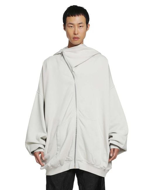 Rick Owens Gray Tower Mountain Hun Hoodie for men
