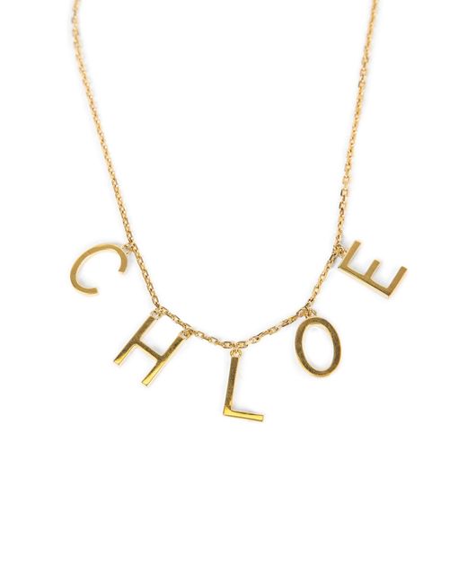 Chloé Metallic The Letters Necklace