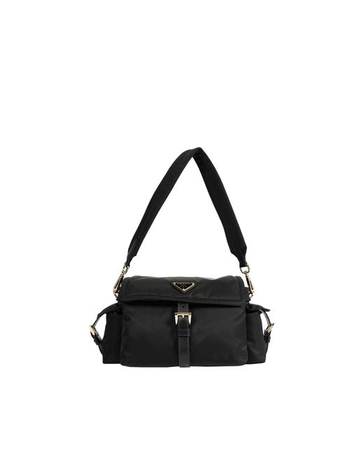 Prada Black Explore Medium Re-Nylon Shoulder Bag