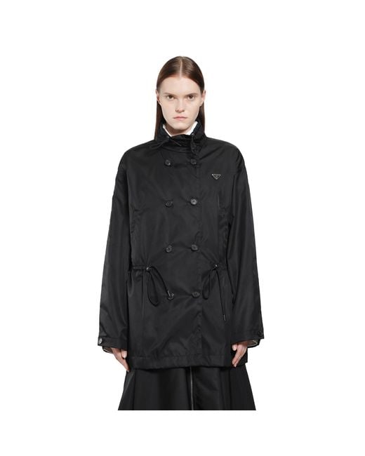 Prada Black Re-Nylon Rain Jacket