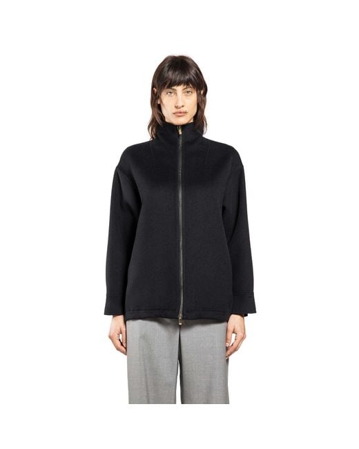 Max Mara Black Wool Cashmere Silk Jacket