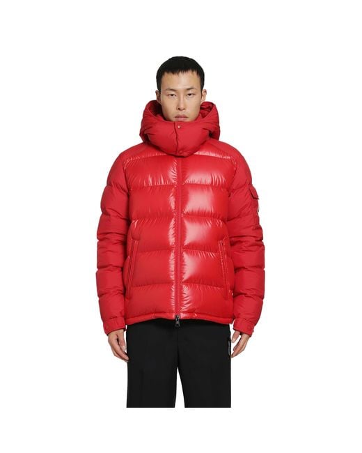 Moncler Red Maya Short Down Jacket for men