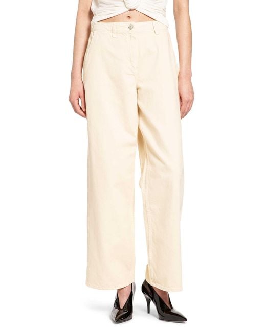 Magda Butrym Natural Wide Leg Denim Trousers