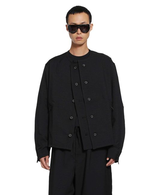 Y-3 Black Sport Uniform Collarless Blouson for men
