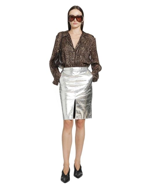 Saint Laurent Brown Pajama Blouse