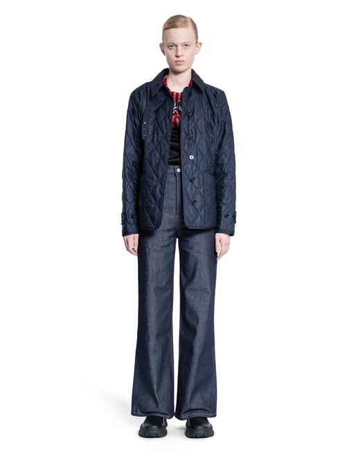 Burberry Blue Quilted Thermoregulated Jacket