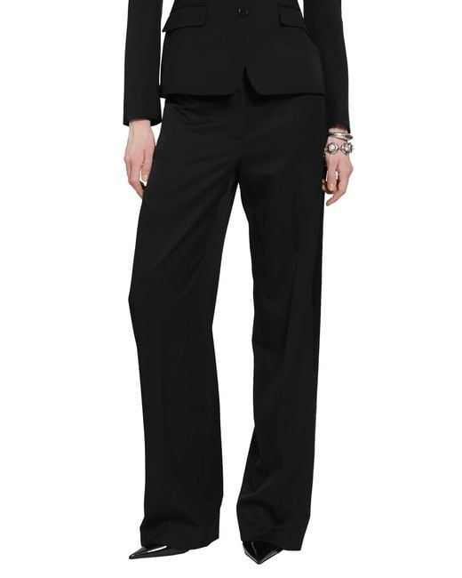 McQueen Black Tuxedo Trousers