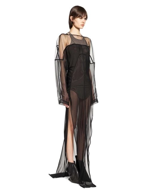 Rick Owens Black Temple Collage Gown