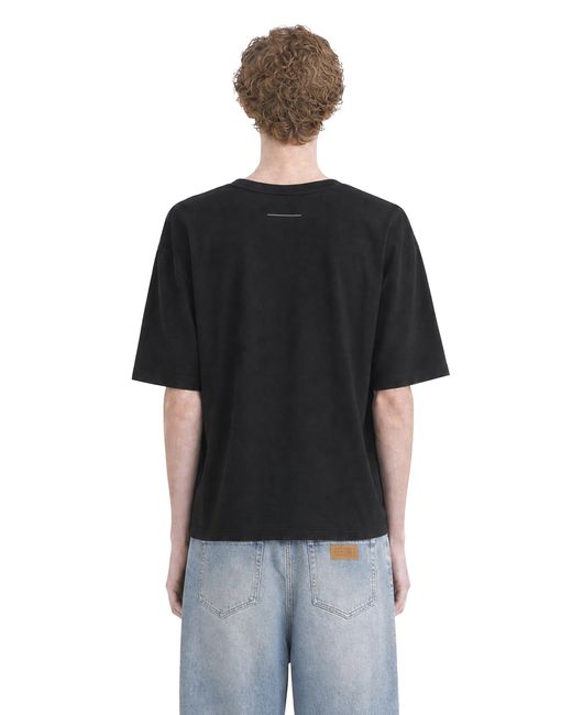 MM6 by Maison Margiela Black Overdyed Jersey T-Shirt for men