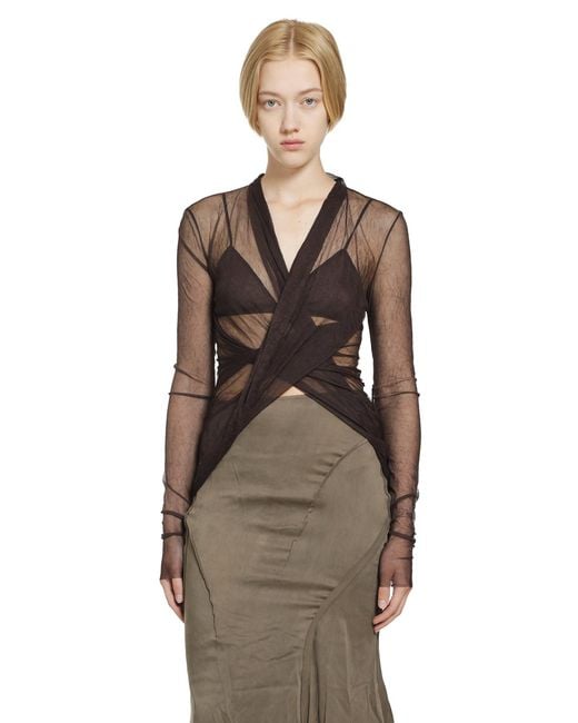 Yehuafan Brown Knotted Top