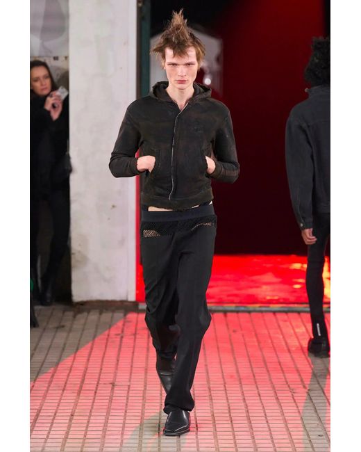 JORDANLUCA Black Absorber Hoodie for men