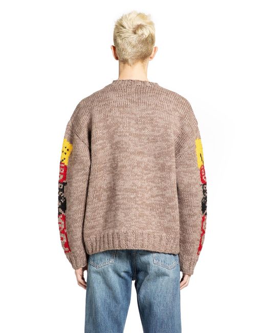 Kapital Red Hans Knit Peckish Totem Pole Cowichan Sweater for men