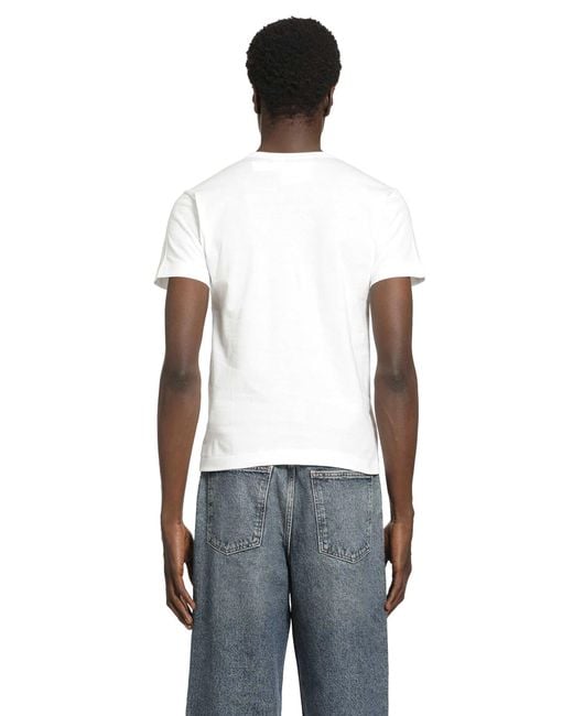 COMME DES GARÇONS PLAY White Small Heart Cotton T-Shirt for men