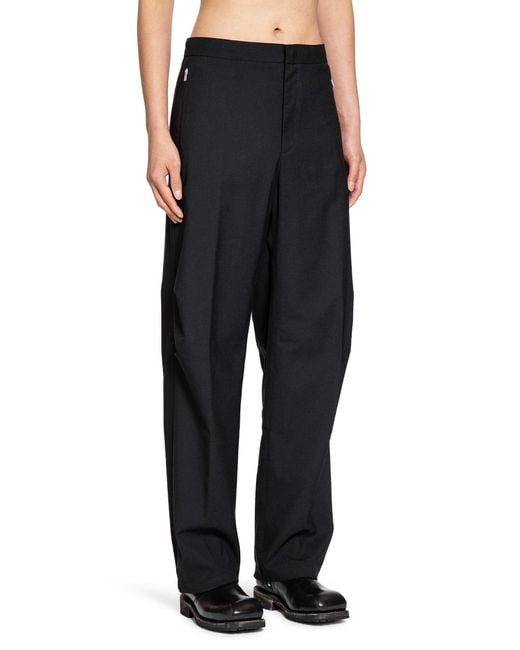 Laminar Black Twisted Tailored Trousers for men