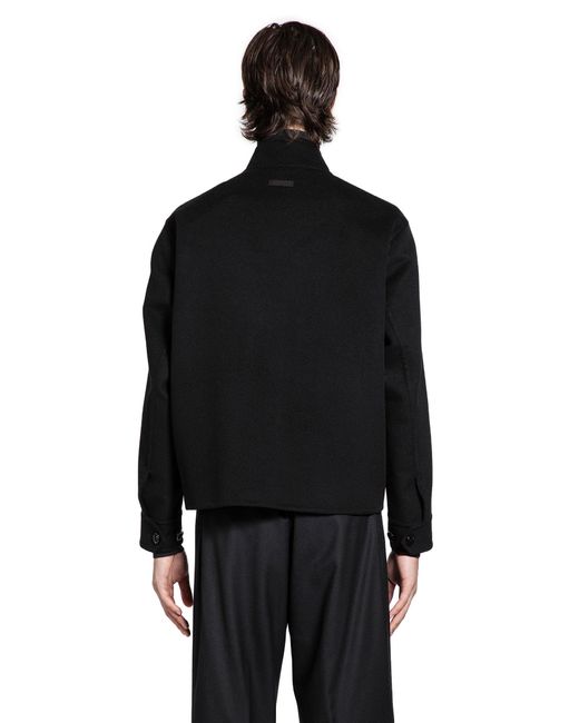Lardini Black Aaberit Double Wool Jacket for men
