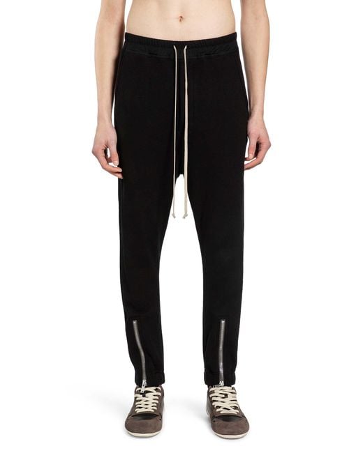 Rick Owens Black Temple Tectual Track Pants for men