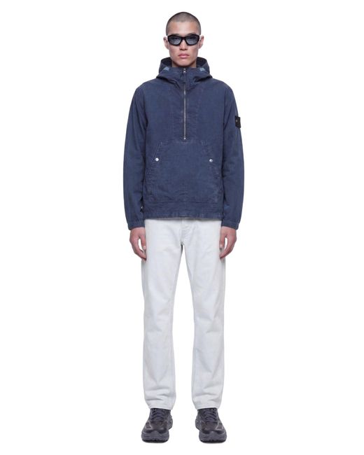 Stone Island Blue 4100005 Hooded Anorak for men